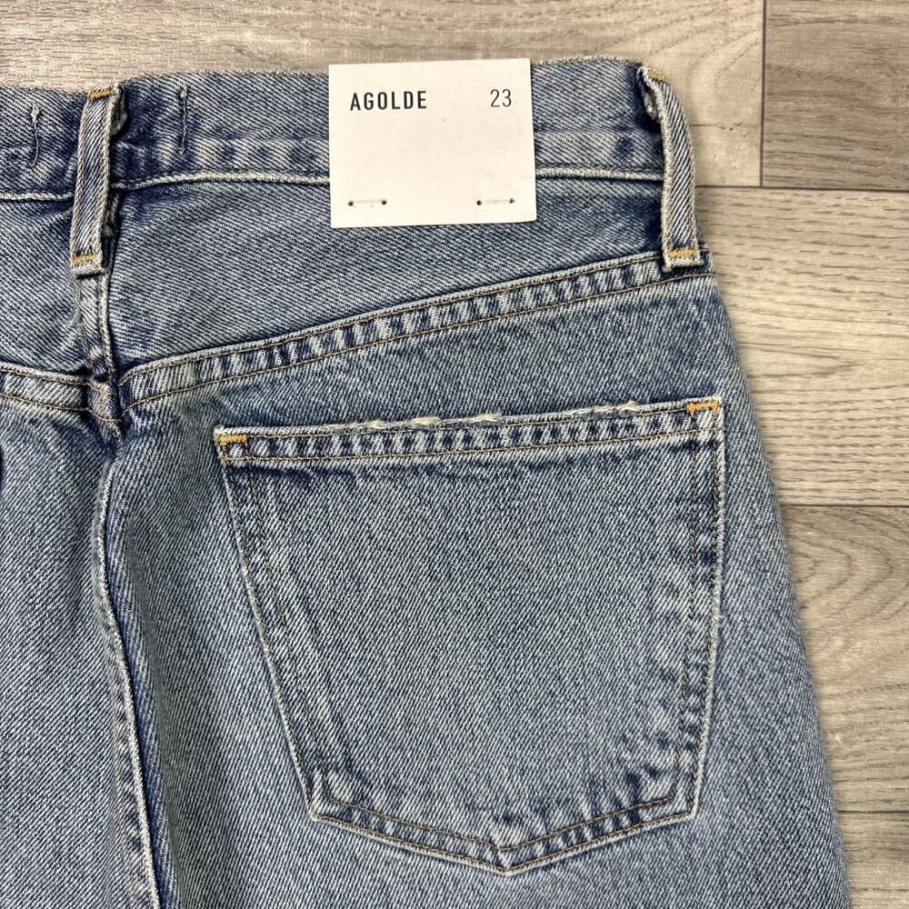AGOLDE Parker Easy Straight Leg Jeans Button Fly Facade Medium Wash sz 23 - Picture 9 of 9